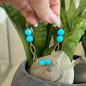 18k Gold and Turquoise Beaded Bracelet